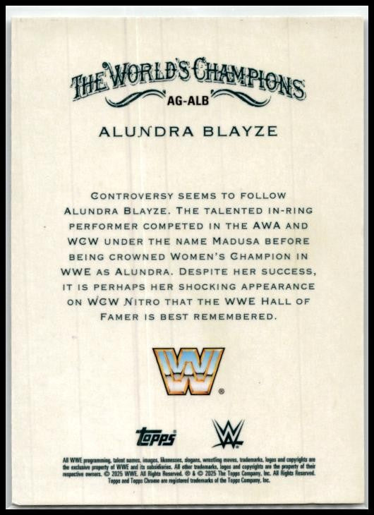 2025 Topps Chrome WWE Allen & Ginter #AG-ALB Alundra Blayze