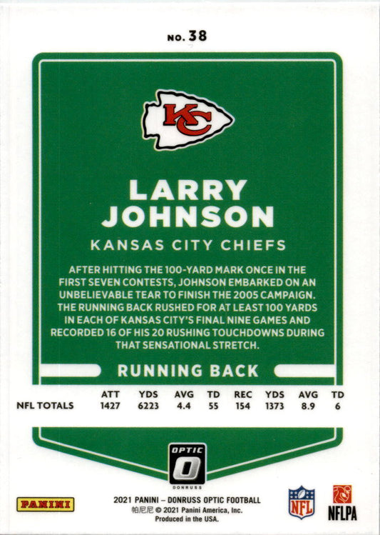 2021 Donruss Optic #38 Larry Johnson Kansas City Chiefs