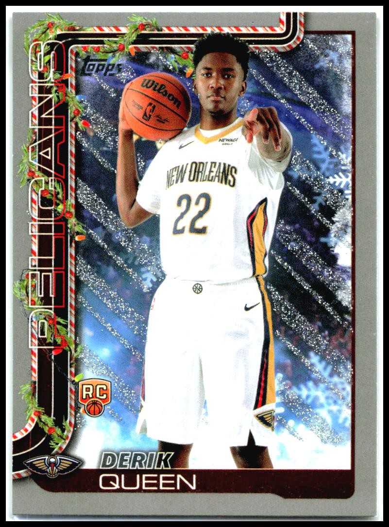 2025-26 Topps Holiday Glitter Holiday #H173 Derik Queen Rookie Pelicans