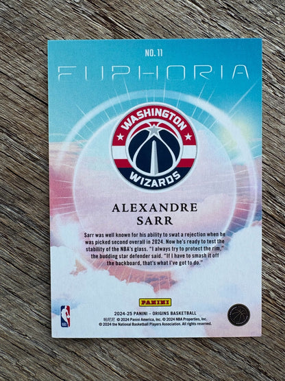 2024-25 Panini Origins Basketball Euphoria 11  Alexandre Sarr RC Wizards