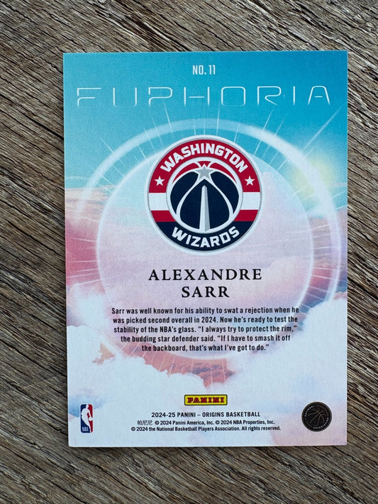 2024-25 Panini Origins Basketball Euphoria 11  Alexandre Sarr RC Wizards