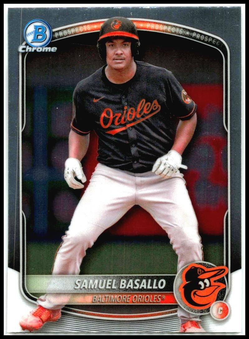 2025 Bowman Chrome Prospects #BCP-109 Samuel Basallo Baltimore Orioles