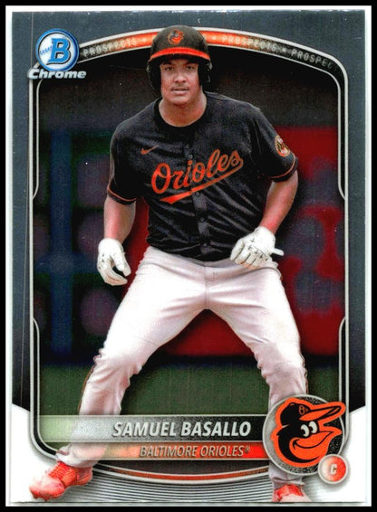 2025 Bowman Chrome Prospects #BCP-109 Samuel Basallo Baltimore Orioles
