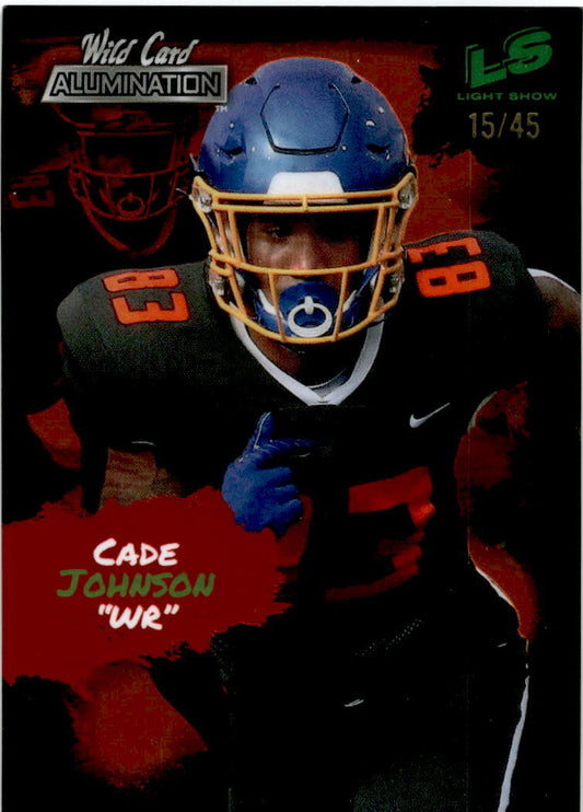 2021 Wild Card Alumination Light Show Red /45 #LS22 Caed Johnson
