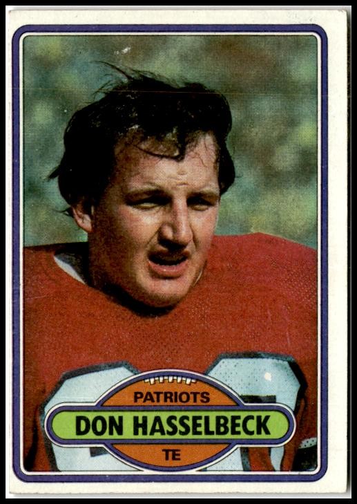 1980 Topps #311 Don Hasselbeck Rookie New England Patriots