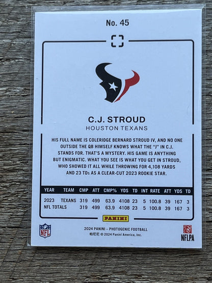 2024 Photogenic #45 CJ Stroud Texans