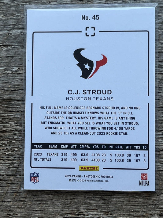 2024 Photogenic #45 CJ Stroud Texans