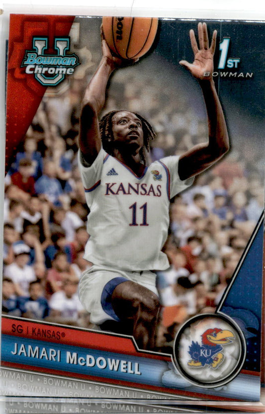 2023-24 Bowman University Chrome #40 Jamari McDowell Kansas Jayhawks