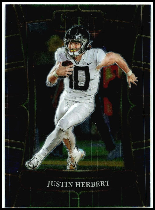 2023 Panini Select Draft Picks Blue Retail #34 Justin Herbert Oregon Ducks