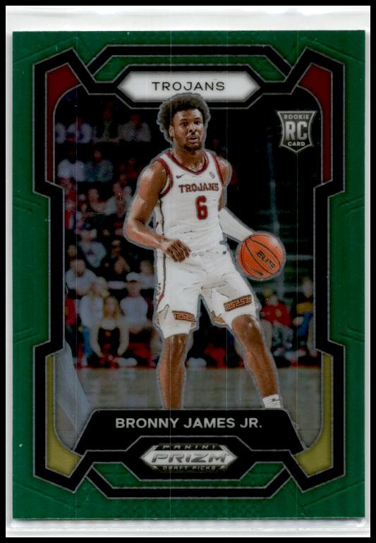 2024 Panini Prizm Draft Picks Green #86 Bronny James Jr. USC Trojans
