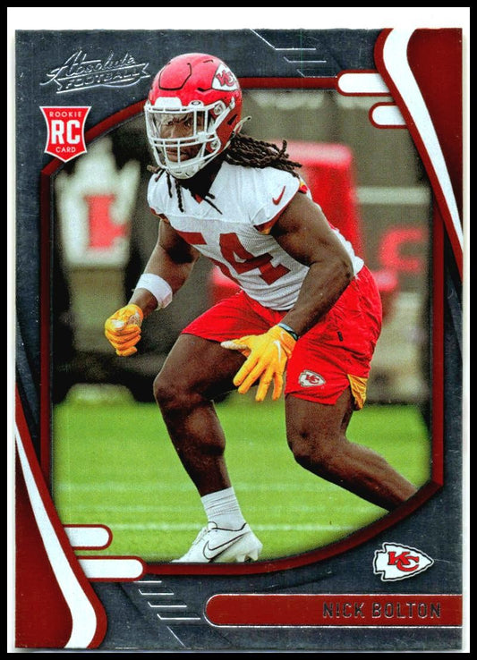 2021 Panini Absolute #162 Nick Bolton Kansas City Chiefs