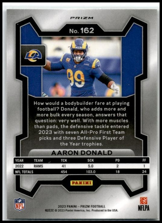 2023 Panini Prizm Green Wave #162 Aaron Donald Los Angeles Rams