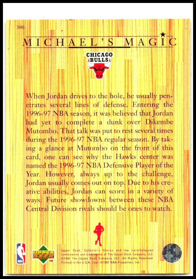 1997-98 Collector's Choice #386 Michael Jordan Chicago Bulls