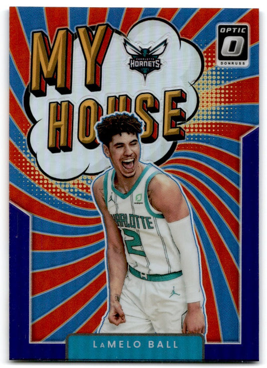 2021-22 Panini Donruss Optic My House Purple Prizm LaMelo Ball Charlotte Hornets