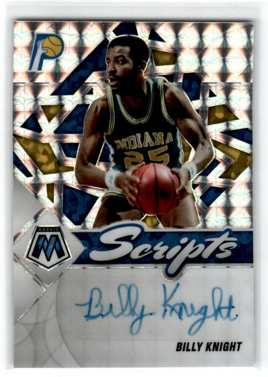 2021-22 Panini Mosaic Script #SC-BKN Billy Knight Auto Indiana Pacers