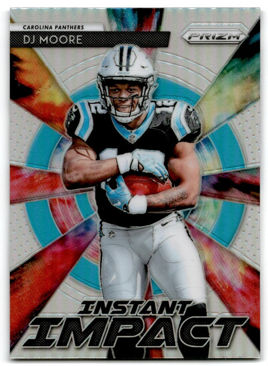 2018 Panini Prizm Instant Impact Silver Prizm DJ Moore Rookie Carolina Panthers