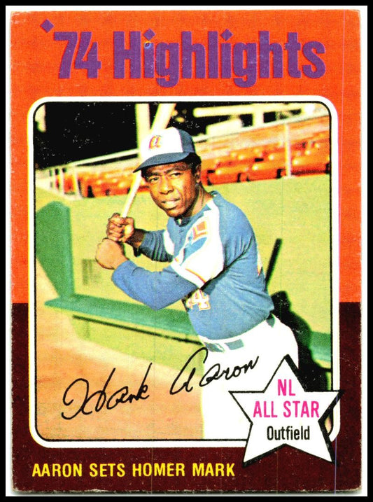 1975 Topps #1 Hank Aaron Atlanta Braves