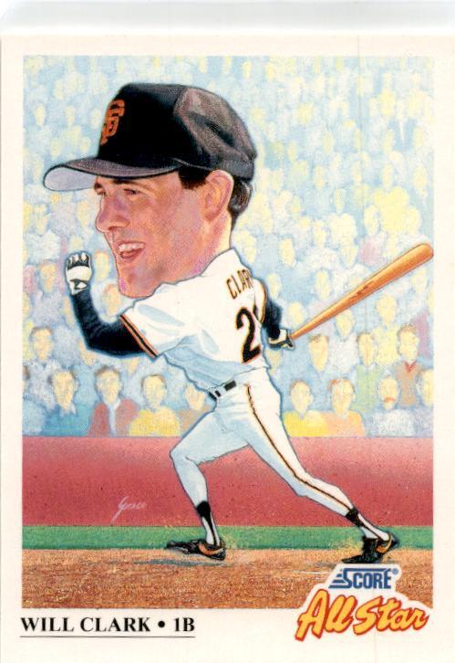 1991 Score #664 Will Clark San Francisco Giants