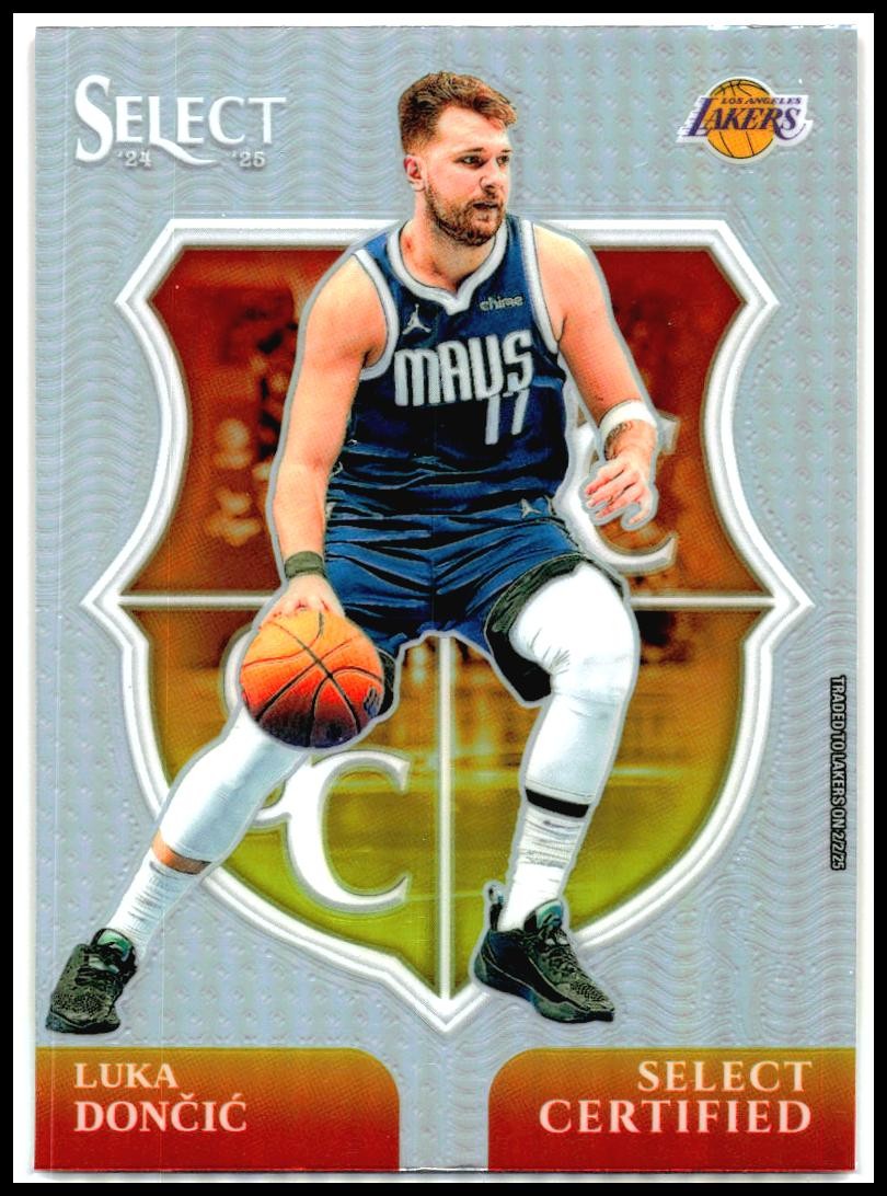 2024-25 Panini Select Select Certified Silver Prizms #16 Luka Doncic Lakers