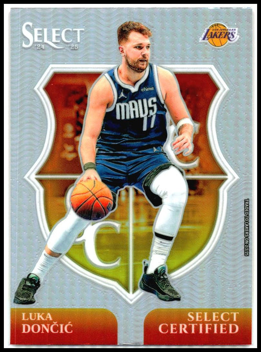 2024-25 Panini Select Select Certified Silver Prizms #16 Luka Doncic Lakers