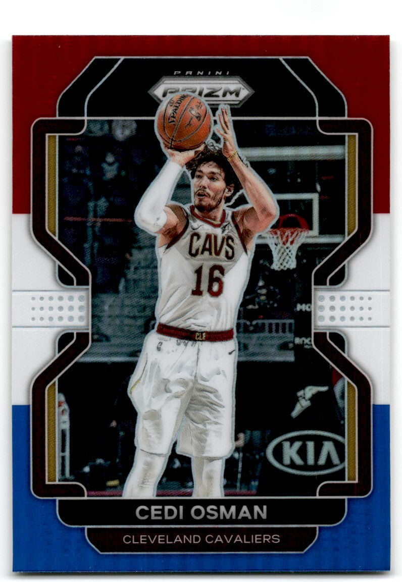 2021-22 Panini Prizm Red White & Blue Prizm Cedi Osman Cleveland Cavaliers #60