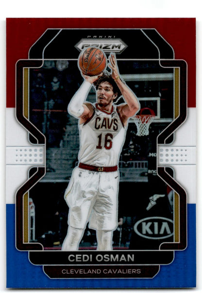 2021-22 Panini Prizm Red White & Blue Prizm Cedi Osman Cleveland Cavaliers #60