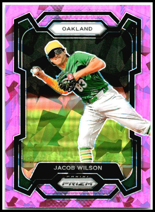 2024 Panini Prizm Pink Ice Prizms #237 Jacob Wilson Oakland Athletics