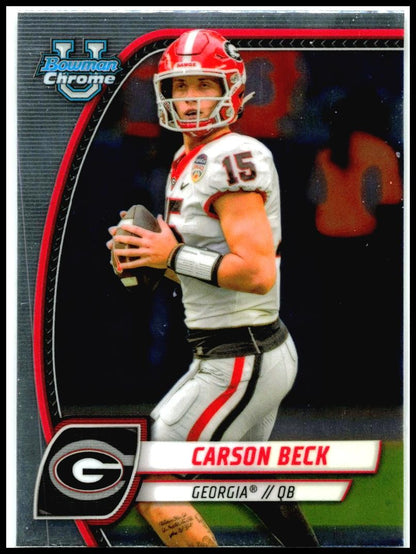 2024 Bowman University Chrome #2 Carson Beck Georgia Bulldogs