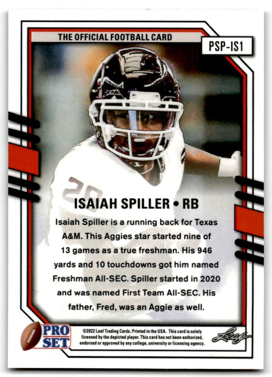 2022 Pro Set Pink Isaiah Spiller Los Angeles Chargers #PSP-IS1