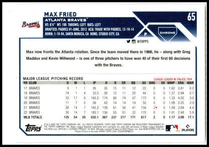 2023 Topps Pink #290 Max Fried Atlanta Braves