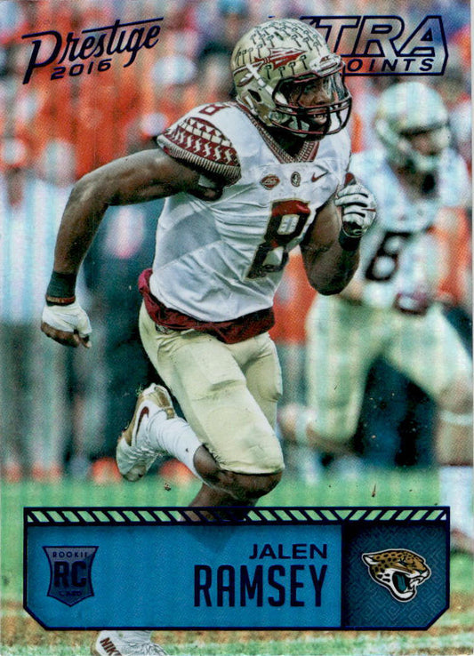 2016 Panini Prestige Xtra Points Blue #297 Jalen Ramsey Rookie Jacksonville
