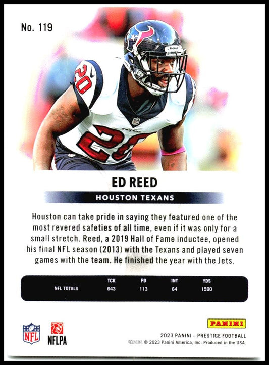 2023 Panini Prestige #119 Ed Reed Houston Texans
