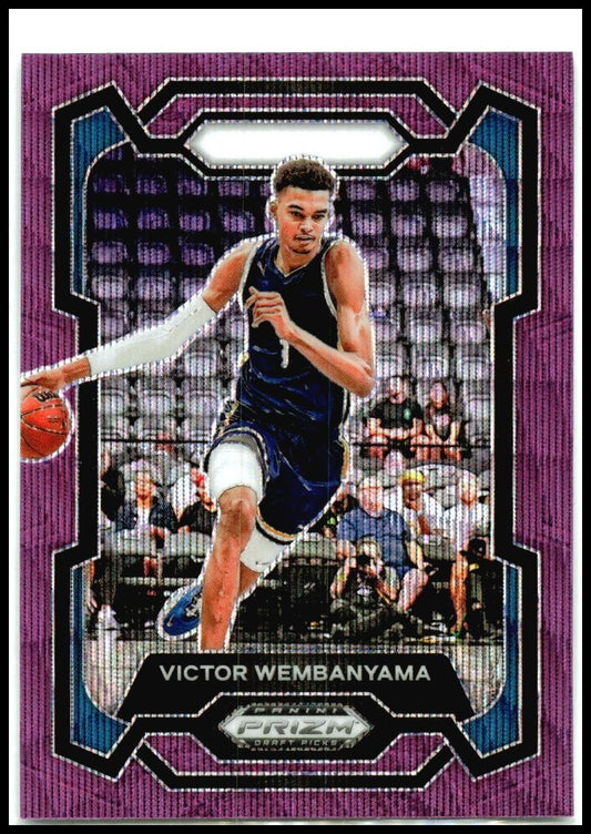 2024 Panini Prizm Draft Picks Prizms Purple Wave #99 Victor Wembanyama Spurs