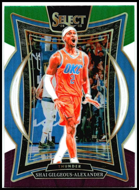 2024-25 Panini Select Tri-Color Prizm #36 Shai Gilgeous-Alexander Thunder