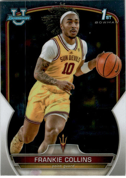 2022-23 Bowman University Chrome #97 Frankie Collins Arizona State Sun Devils