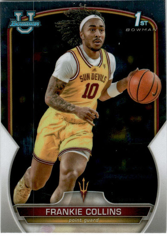 2022-23 Bowman University Chrome #97 Frankie Collins Arizona State Sun Devils