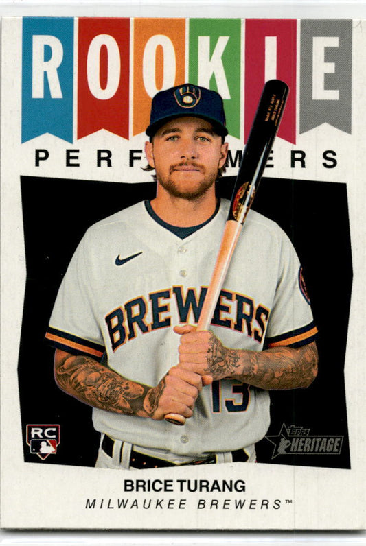 2023 Topps Heritage Rookie Performers #RP-8 Brice Turang Milwaukee Brewers