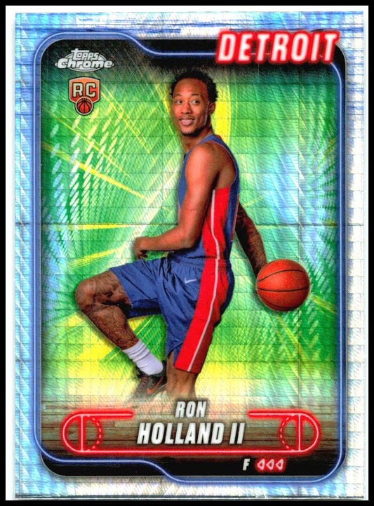 2024-25 Topps Chrome Prism Refractor #133 Ron Holland II Rookie Detroit Pistons