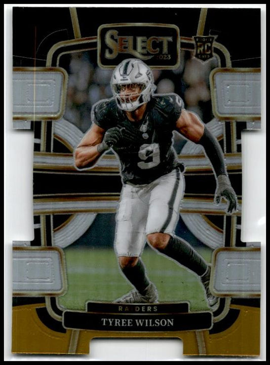2023 Select Black and Gold Prizms Die Cuts #60 Tyree Wilson Rookie Raiders