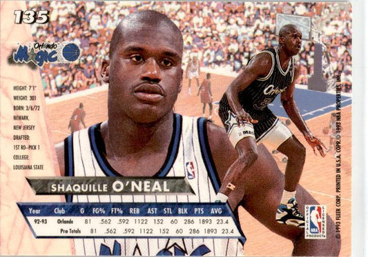 1993-94 Ultra #135 Shaquille O'Neal Orlando Magic