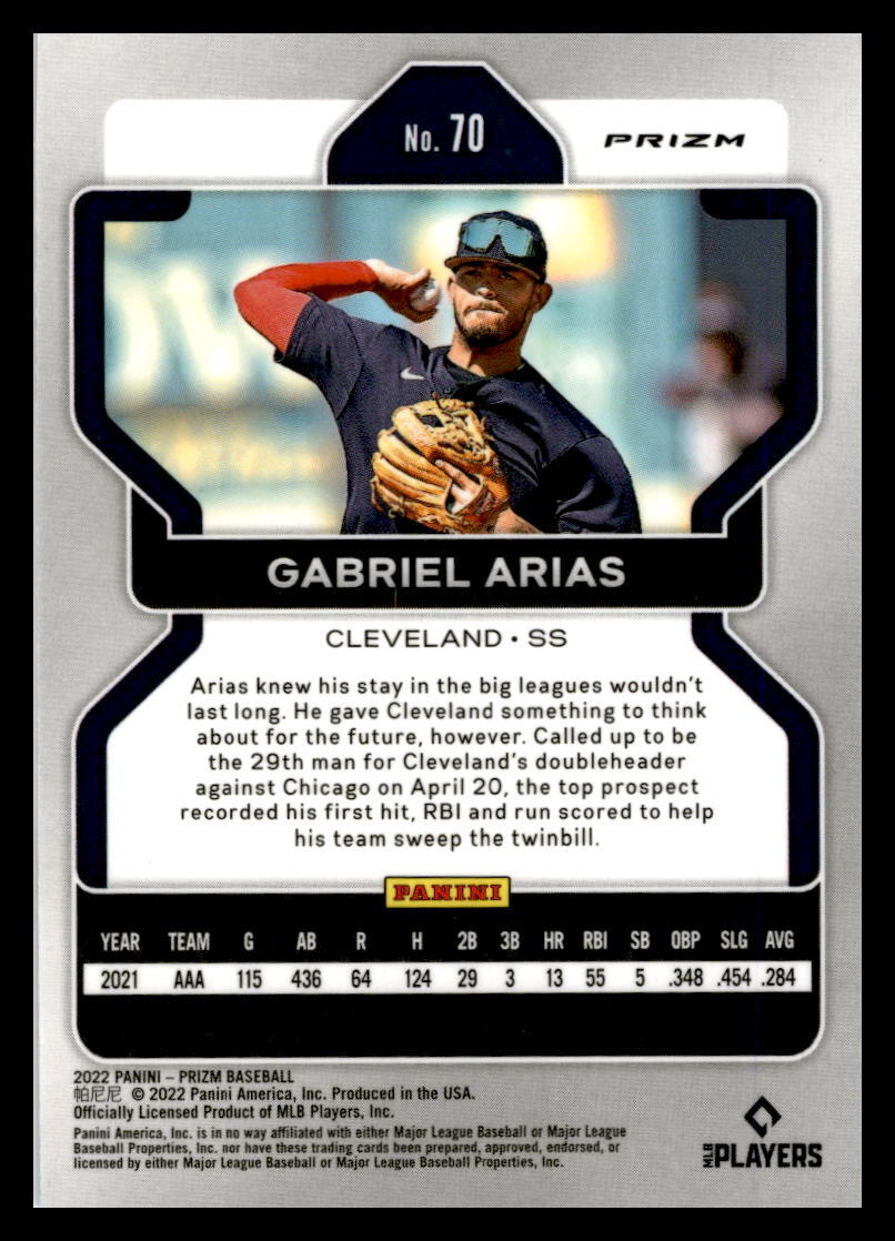 2022 Panini Prizm Red/White/Blue #70 Gabriel Arias