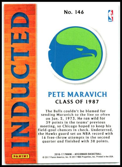 2016-17 Panini Aficionado #146 Pete Maravich Atlanta Hawks