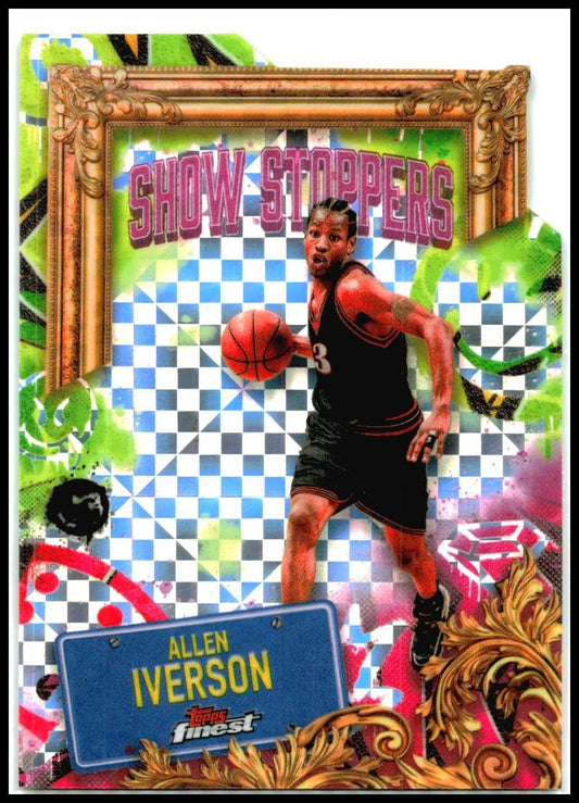 2024-25 Topps Finest Show Stoppers Checkboard #S-19 Allen Iverson