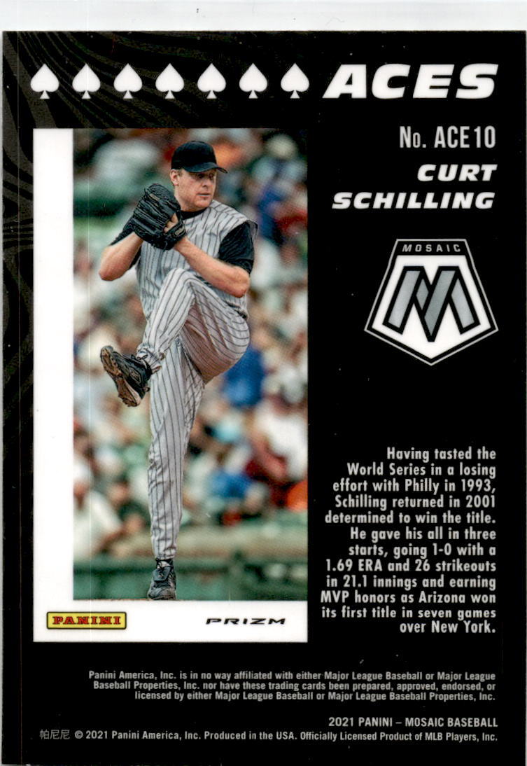 2021 Panini Mosaic Aces Mosaic #ACE10 Curt Schilling Arizona Diamondbacks