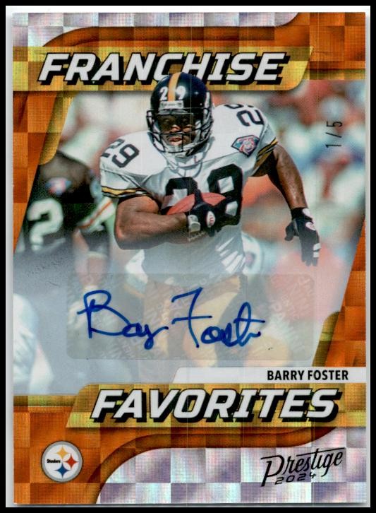 2024 Prestige Franchise Favorites Auto Orange #5 Barry Foster Auto Steelers