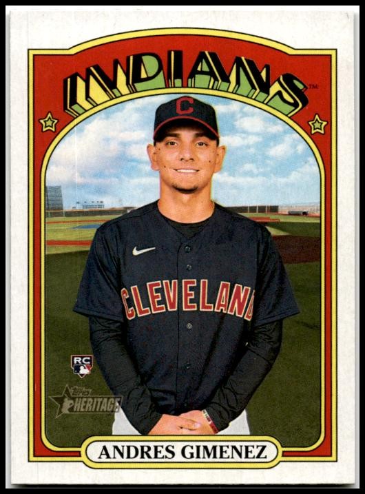 2021 Topps Heritage #569 Andres Gimenez Rookie Cleveland Indians