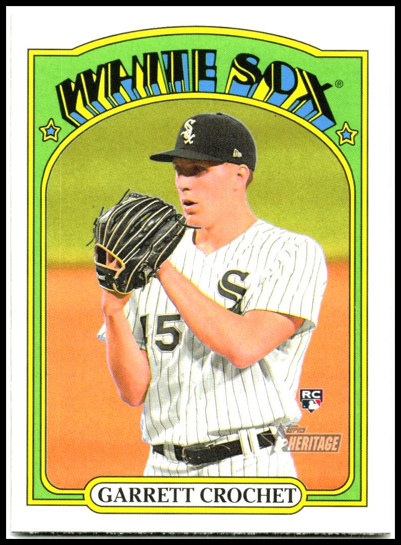 2021 Topps Heritage #537 Garrett Crochet Rookie Chicago White Sox