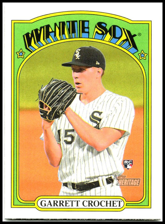 2021 Topps Heritage #537 Garrett Crochet Rookie Chicago White Sox