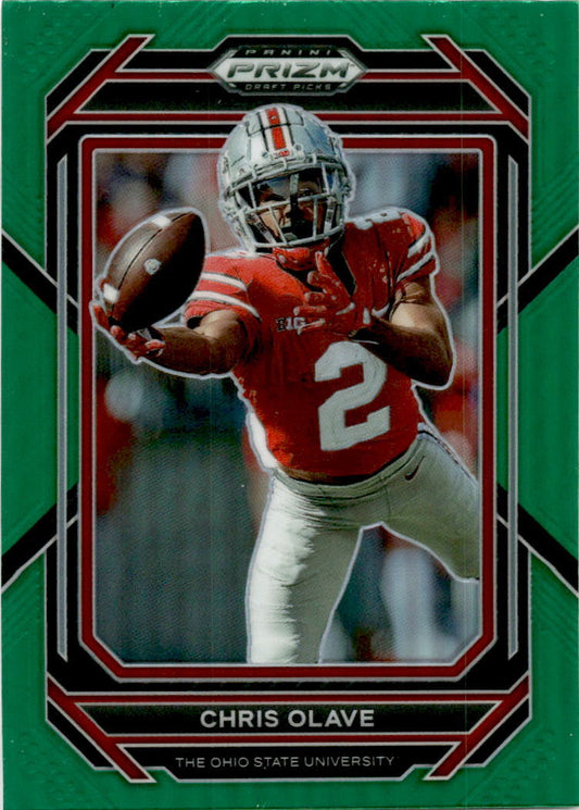 2023 Panini Prizm Draft Picks Green #16 Chris Olave New Orleans Saints