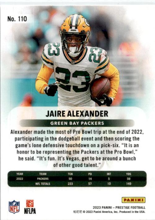 2023 Panini Prestige Xtra Points Diamond #110 Jaire Alexander Green Bay Packers